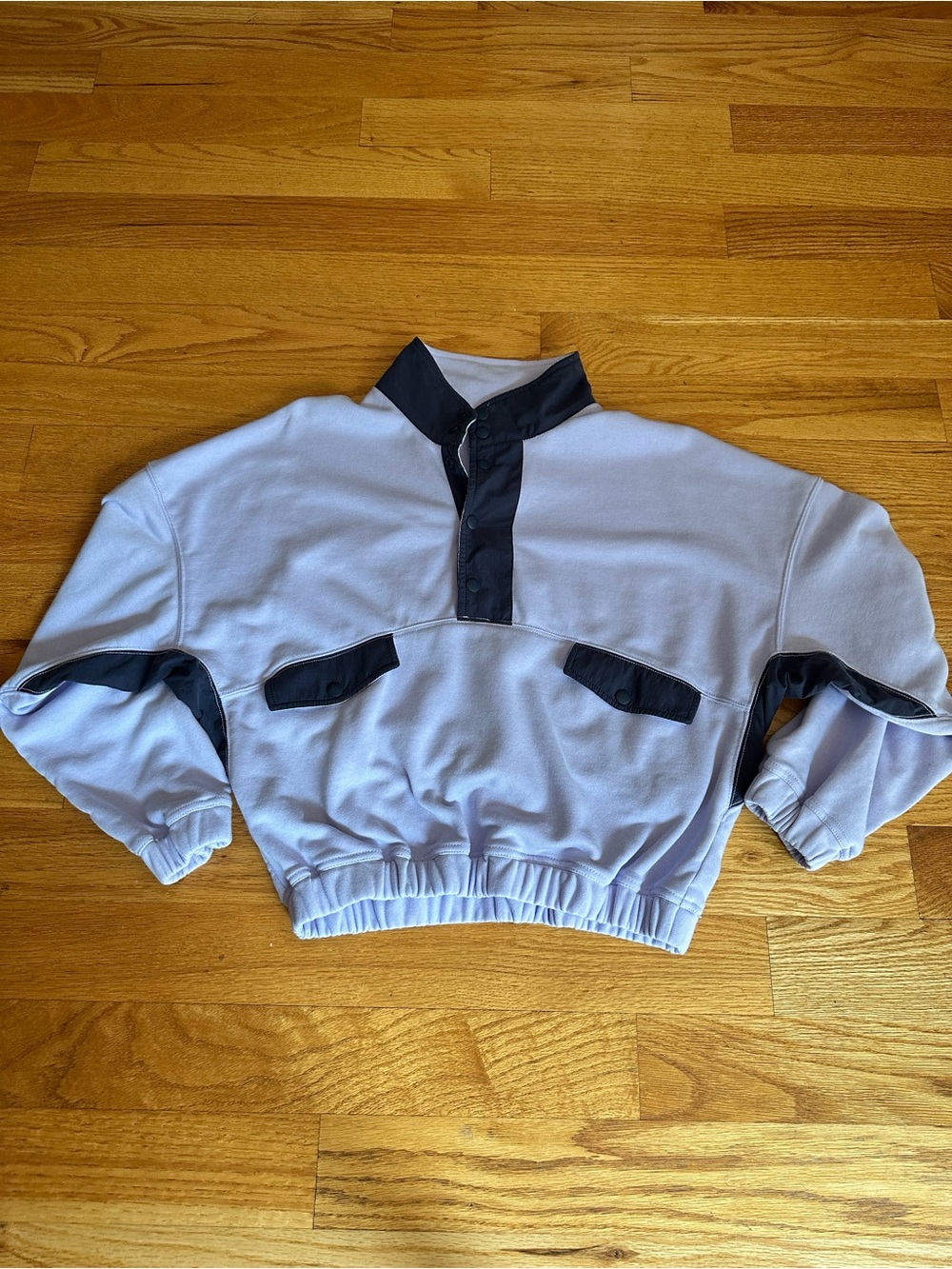 Free People Movement World Tour Pullover Sweatshirt in Lavender/Navy Size Small
